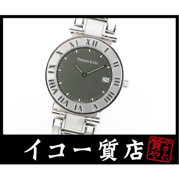 イコー質店　ティファニー　★希少モデル　美品　アトラス　ラウンド　デイト　メンズ　クオーツ　グレーダイヤル　RY7325 | TIFFANY&Co.