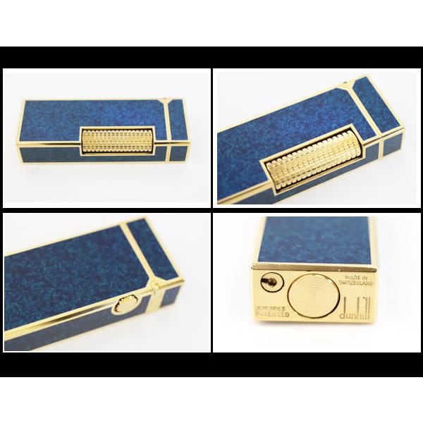 イコー質店 ダンヒル ★希少 着火良好 ローラガスライター RL2202 ブルーラッカー/ゴールド 美品 RY7371の画像