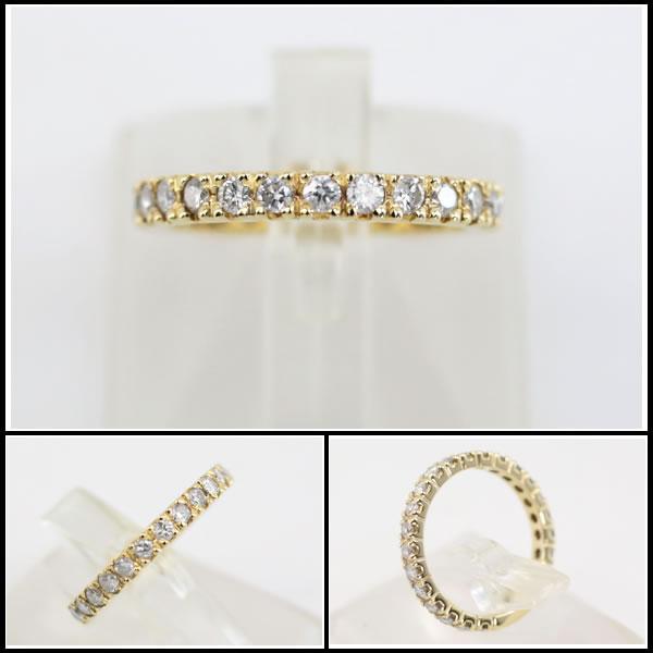 イコー質店　K18　★人気デザイン　ダイヤ合計0.74ct　エタニティリング　サイズ10号　新品仕上げ済み　美品　RY7498 |  | 01