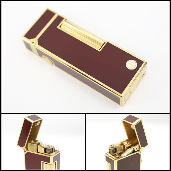 イコー質店　ダンヒル　★希少　着火良好　ローラガスライター　RL2403　ボルドーラッカー×ゴールド　美品　RY7504 | dunhill | 03