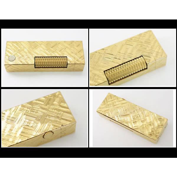 イコー質店 ダンヒル ★希少 美品 着火良好 ローラガスライター RL1407 ゴールド モザイクカット RY7546の画像