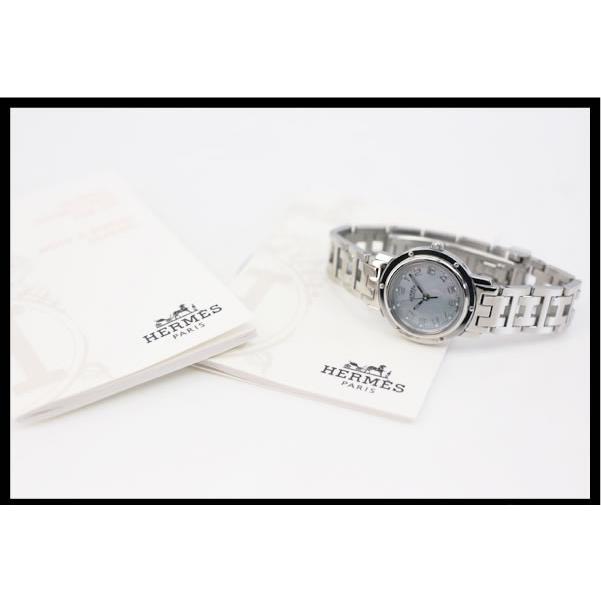 イコー質店　エルメス　★極希少　ブルーシェル　クリッパー　ナクレ　CL4.210　レディース　クオーツ　新品仕上げ済み　美品　RY7595 | HERMES | 01