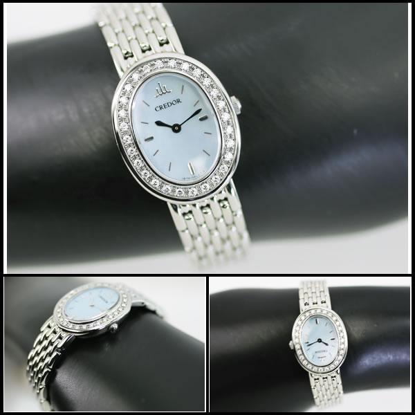 イコー質店　セイコー　クレドール　★希少　美品　シグノ　GSTE949　レディース　ブルーシェルダイヤル　ダイヤベゼル　RY7599 | CREDOR | 04