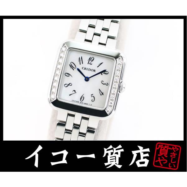 イコー質店　セイコー　クレドール　★希少　未使用・展示品　シグノ　GSTE835　レディース　ホワイトシェル　ダイヤベゼル　RY7617 | CREDOR