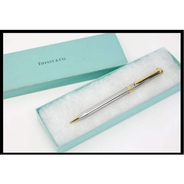 イコー質店　ティファニー　★希少　美品　Tクリップ　ボールペン　ルテニウム×ゴールドプレイテッド　ツイスト式　RY7655 | TIFFANY&Co. | 01