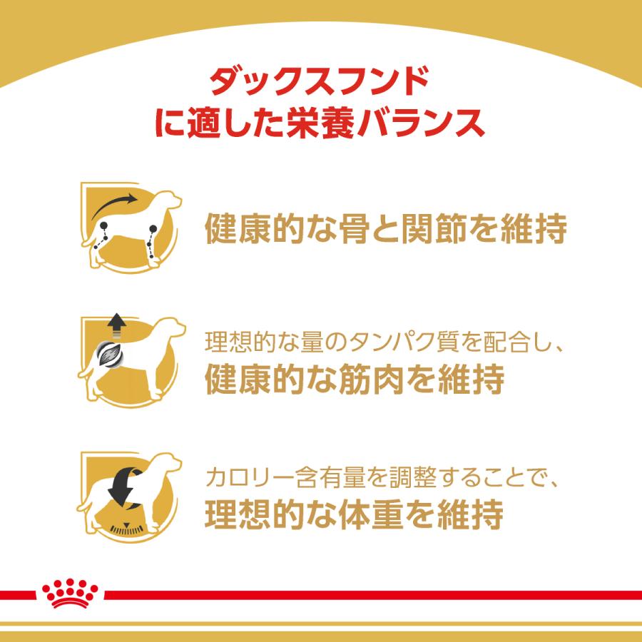 ロイヤルカナン ダックスフンド 中・高齢犬用 8+ 3kg 1ケース4個セット｜ikoapetfood｜04