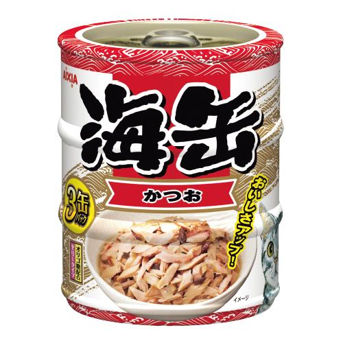 アイシア（AIXIA） 海缶ミニ 3缶パック かつお 180g(65g×3缶) UM3-1 1