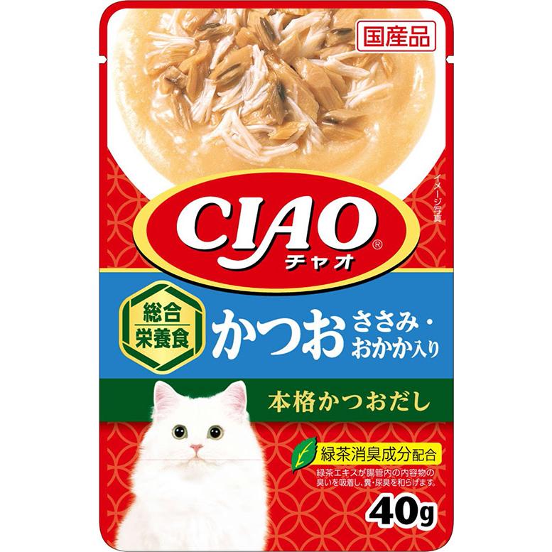 いなばペットフード いなば チャオパウチ 総合栄養食 かつお ささみ