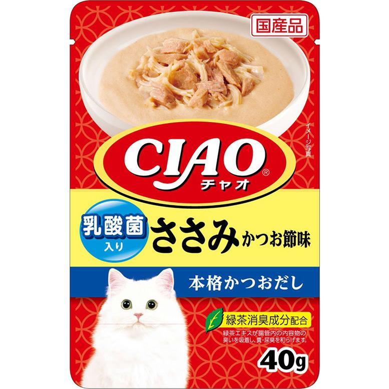 いなばペットフード いなば チャオ パウチ 乳酸菌入り ささみ かつお節