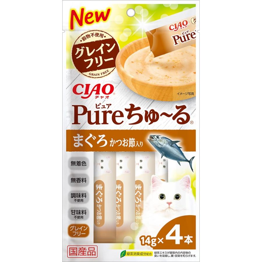 いなば チャオ ピュア ちゅ る グレインフリー まぐろ かつお節入り 14g 4本 Sc 330 1ケース48個セット 48 イコアペットフード 通販 Yahoo ショッピング