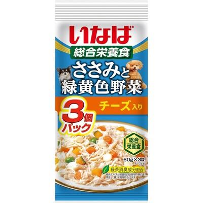 いなばペットフード いなば 犬用 ささみと緑黄色野菜 チーズ入り 60g×3