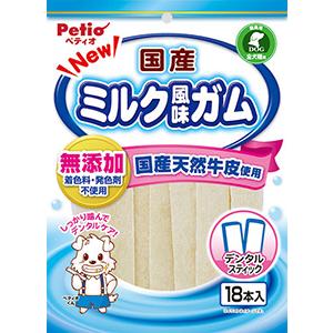 ペティオ NEW 国産 ミルク風味ガム スティック 18本入 1ケース30個セット