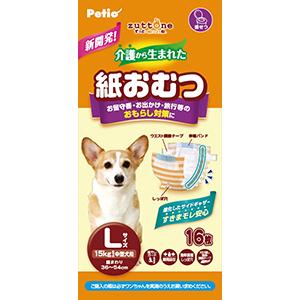 ペティオ 犬用オムツ zuttone 介護から生まれた紙おむつ L 16枚 1ケース12個セット