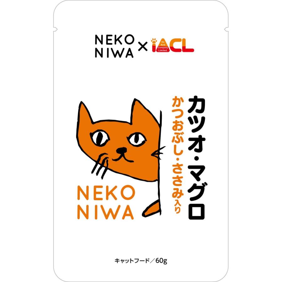 イトウアンドカンパニー NEKONIWA（猫庭） カツオ マグロ かつおぶし・ささみ入り 60g 1ケース112個セット