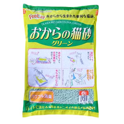 常陸化工 おからの猫砂 グリーン 6L 1ケース4個セット : イコアペット