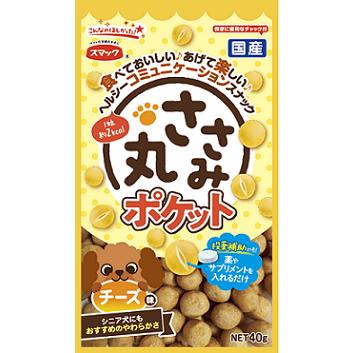 スマック ささみ丸 チーズ味 40g 1ケース30個セット : イコアペット