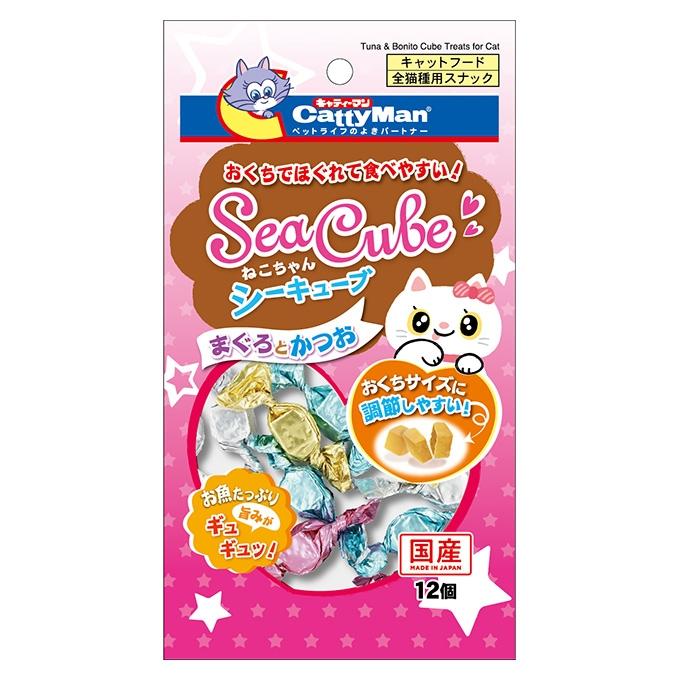 ドギーマン ねこちゃんシーキューブ まぐろとかつお 12個 1ケース48個