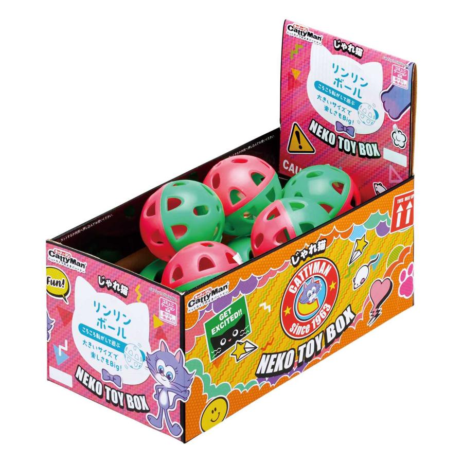 ドギーマン じゃれ猫 Neko Toy Box リンリンボール×12個セット : イ