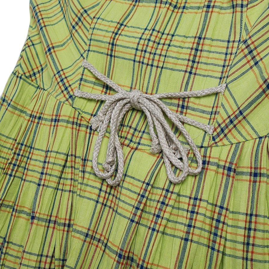 VINTAGE ドイツ Pierre Marcel チェック柄 ワンピース