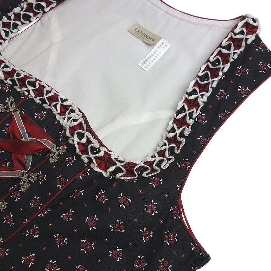 小花柄 ディアンドル チロル ワンピース カントリー ドレス 黒ベース