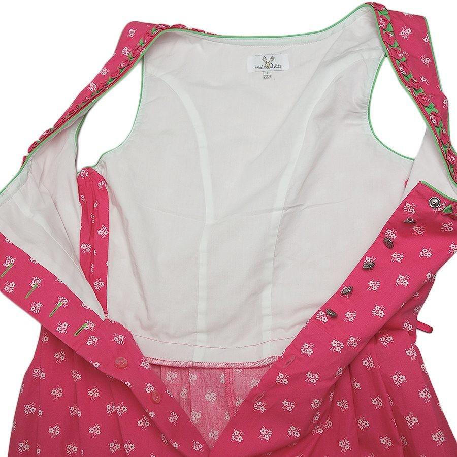 フォークダンス　衣装　チロルワンピース　ディアンドル　花刺繍 お花刺繍とクラシカル模様 ベルベット切り替えしデザイン ディアンドル