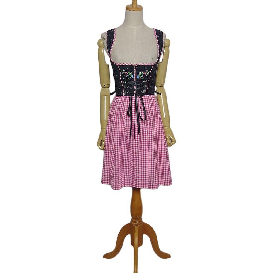 ヨーロッパ vintage コーデュロイ チロルワンピース ディアンドル