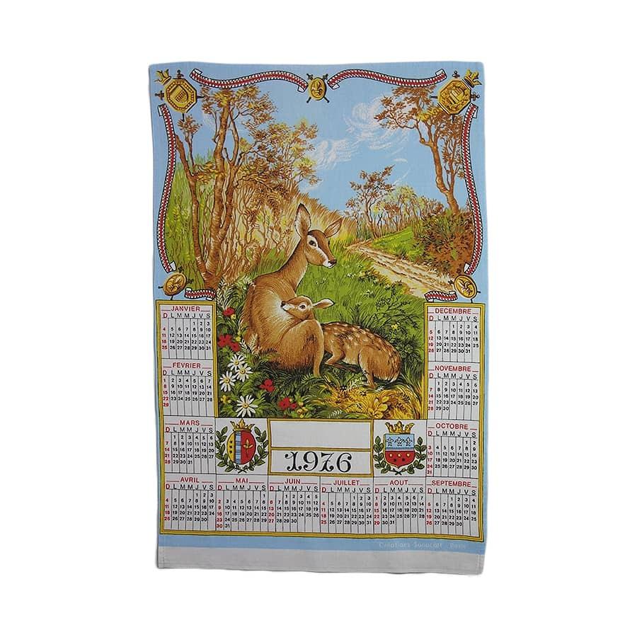 1976年 鹿の親子 フランス ヴィンテージ ファブリック 布 タペストリー アンティーク 生地 Yfabric 3244 異国屋 通販 Yahoo ショッピング