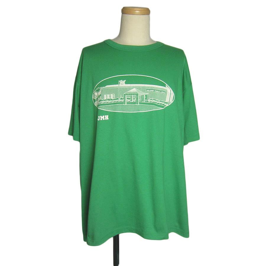 週間売れ筋 USA製 RUSSELL ティーシャツ tee 半袖 ユーズド 古着 メンズXL 緑 プリントTシャツ 半袖