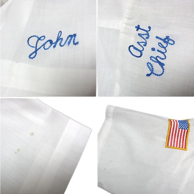USA製 Elbeco ヴィンテージ ワークシャツ 白色 背中チェーンステッチ
