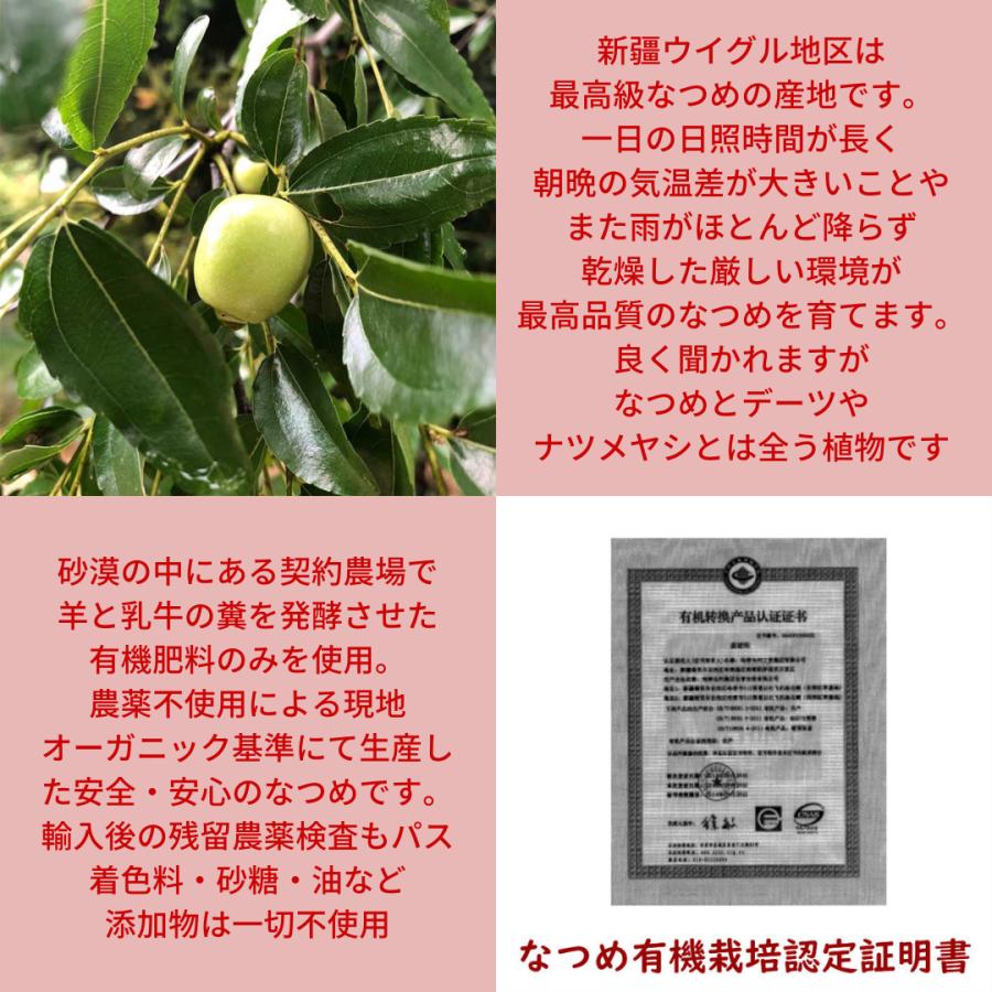 ボーナスストア オーガニック なつめ 500g 送料無料 訳あり 農薬 化学肥料 添加物一切不使用 日本国内生産 安全 安心 漢方 薬膳 棗 ナツメ 紅棗｜iktcm｜13