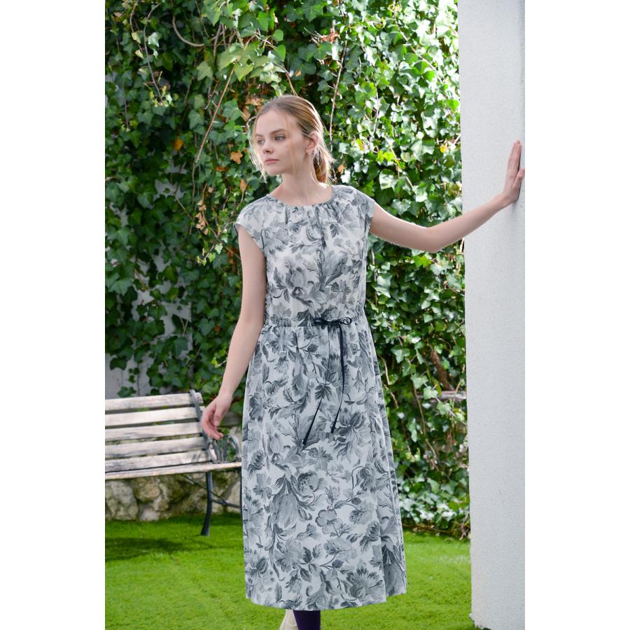 ワンピース レディース 【イクコ IKUKO】 ローン花柄プリント