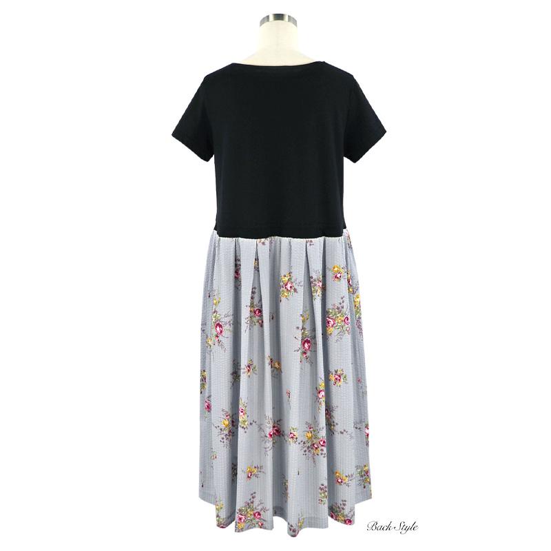 IKUKO 花柄ワンピース ワンピース レディース 【イクコ IKUKO】 ローンリップル花柄ルーム