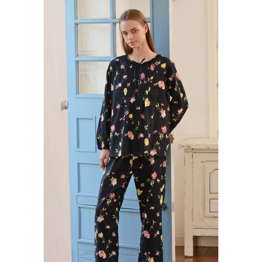 IKUKO パジャマ パジャマ レディース 【イクコ IKUKO】 ダブルガーゼ花