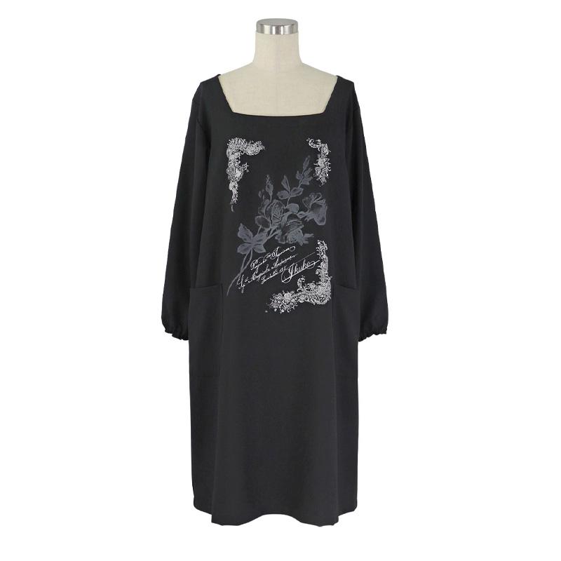 IKUKO イクコ フラワープリントエプロン 未使用品 エプロン レディース 【イクコ IKUKO】 トロワッシャー 花柄プリント