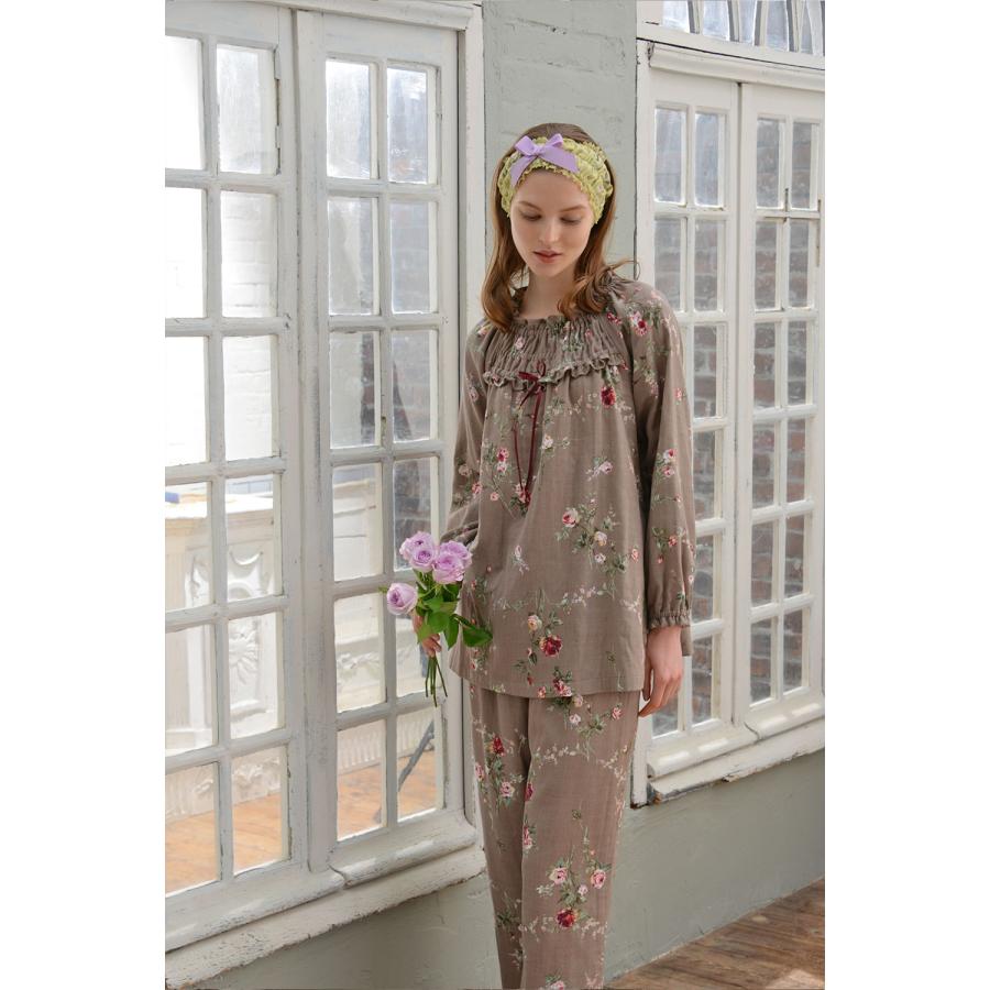 パジャマ レディース 【イクコ IKUKO】 ダブルガーゼ花柄プリント