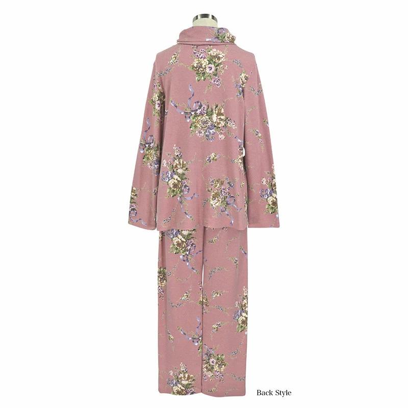 パジャマ レディース 【イクコ IKUKO】 スムース花柄プリント