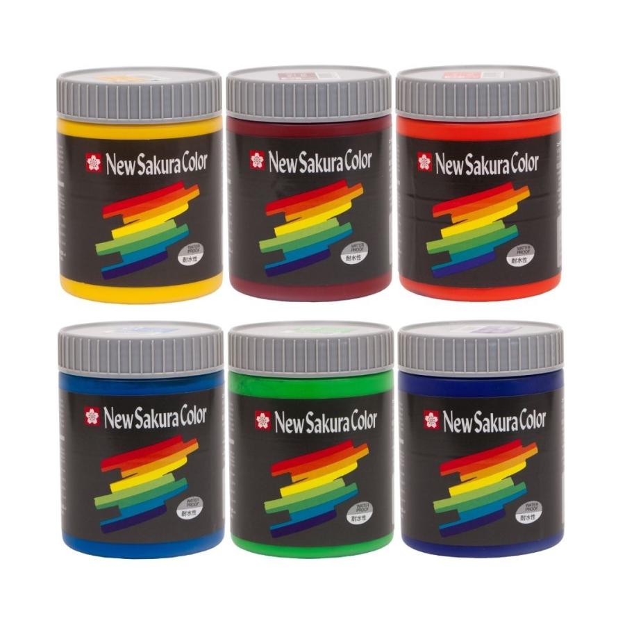 絵具 えのぐ ニューサクラカラー 600ml 6色セット Bセット サクラクレパス