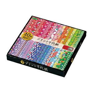 折り紙 おりがみ 和紙 40柄プリント千代紙 メール便2点まで ショウワノート 85 Off メール便対象商品