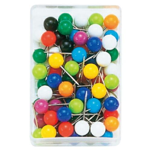 ピン 画鋲 押しピン マップピン6mm 色込（70本） ミツヤ : いくるん