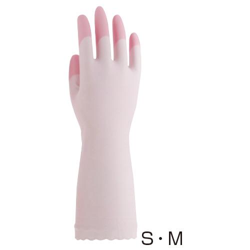 ビニール手袋 ファミリービニール中厚手指先強化（10パック） S（75/195mm）エステー｜ikurun0810｜02