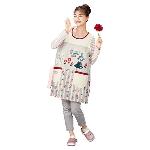 エプロン 保育士 幼稚園 先生 リトルミイ お花畑グレージュエプロン