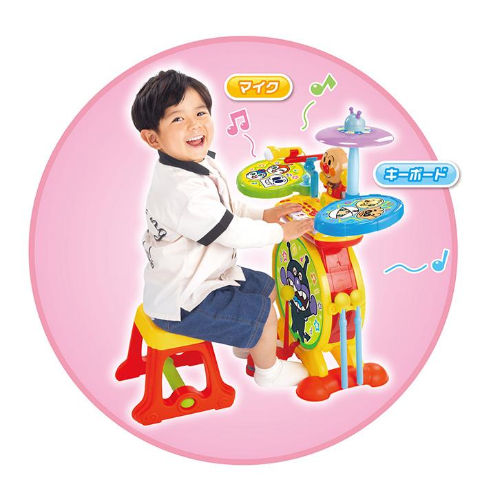 【新品未開封】NEW アンパンマン BIG電子ドラム&キーボード アンパンマン おもちゃ NEW ノリノリライブ ♪ BIG電子ドラム