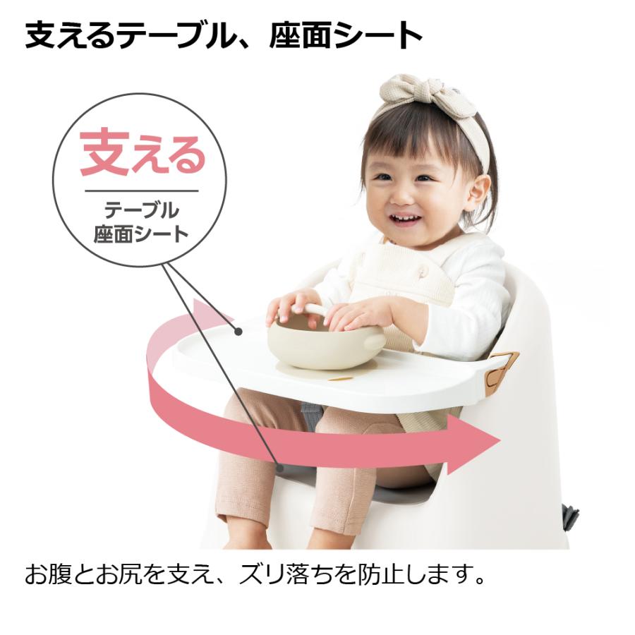 ベビーチェア フィージーR ミントブルー リッチェル 赤ちゃん 椅子 ローチェア 離乳食 シンプル おしゃれの画像