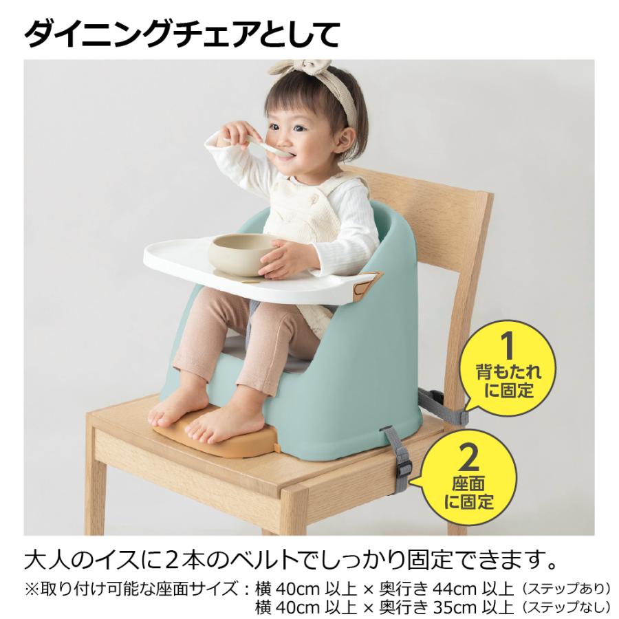 ベビーチェア フィージーR ミントブルー リッチェル 赤ちゃん 椅子 ローチェア 離乳食 シンプル おしゃれの画像