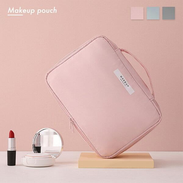 メイクポーチ コスメポーチ 化粧ポーチ シンプル 持ち手付き 収納力抜群 インナーポーチ ブラシポケット付き 旅行 出張 トラベル 持ち運び便利 ピン Eight Ki No 3 Il Shop 通販 Yahoo ショッピング