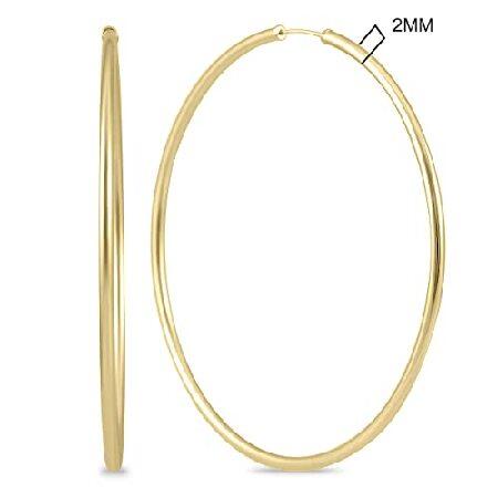 ⭐️完成品⭐️ 60mm エンドレスフープイヤリング 14K イエローゴールド＿並行輸入 【FKP9071965388】(32108円)