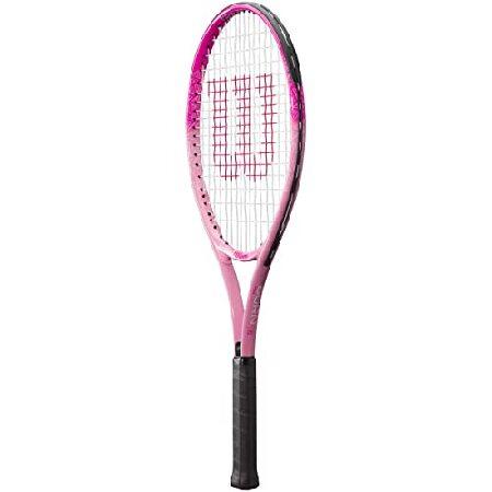 Wilson Burn ピンク 19インチ ジュニア テニスラケット ピンク/ホワイト Advantage II テニスバッグ付き 