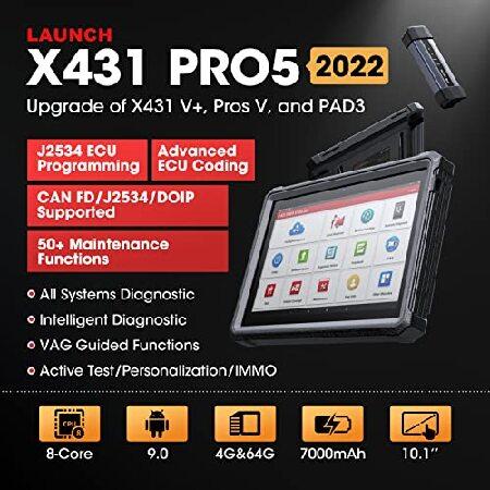 2022 Newest LAUNCH X431 PRO5 J2534 Reprogramming Tool,50  Reset,Key IMMO Program,ECU Coding Active Test Scan Tool, LAUNCH CRP129X Scan Tool