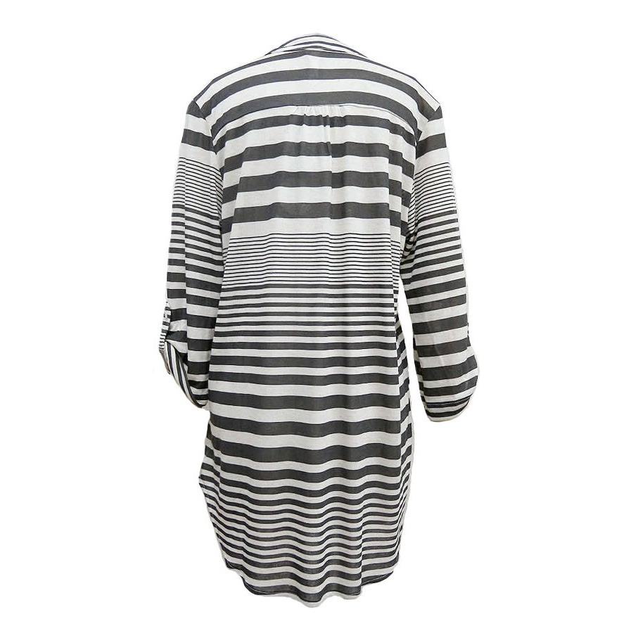 フルクサス Moma Tunic - Neo Stripe ボーダーチュニック リネン混 チュニックワンピース 107-902 正規品｜ilharotch｜03