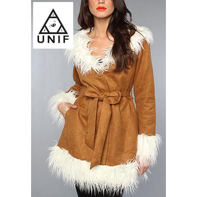 UNIF Clothing ユニフ The Bridget Coat ファーコー スエード風コー コート 正規品｜ilharotch
